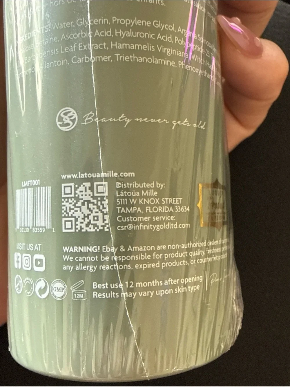 Latoüa Mille Refreshing Glow Revitalizing Facial Toner.